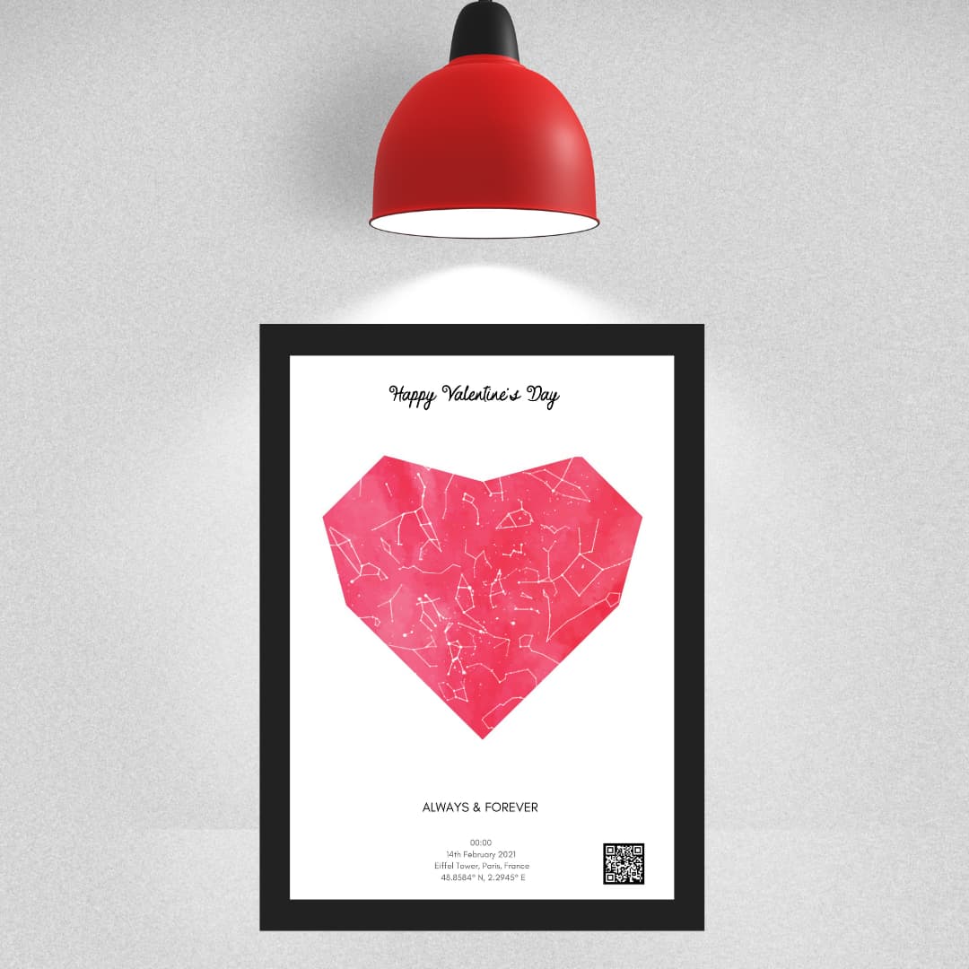 Artsy Heart Star Map