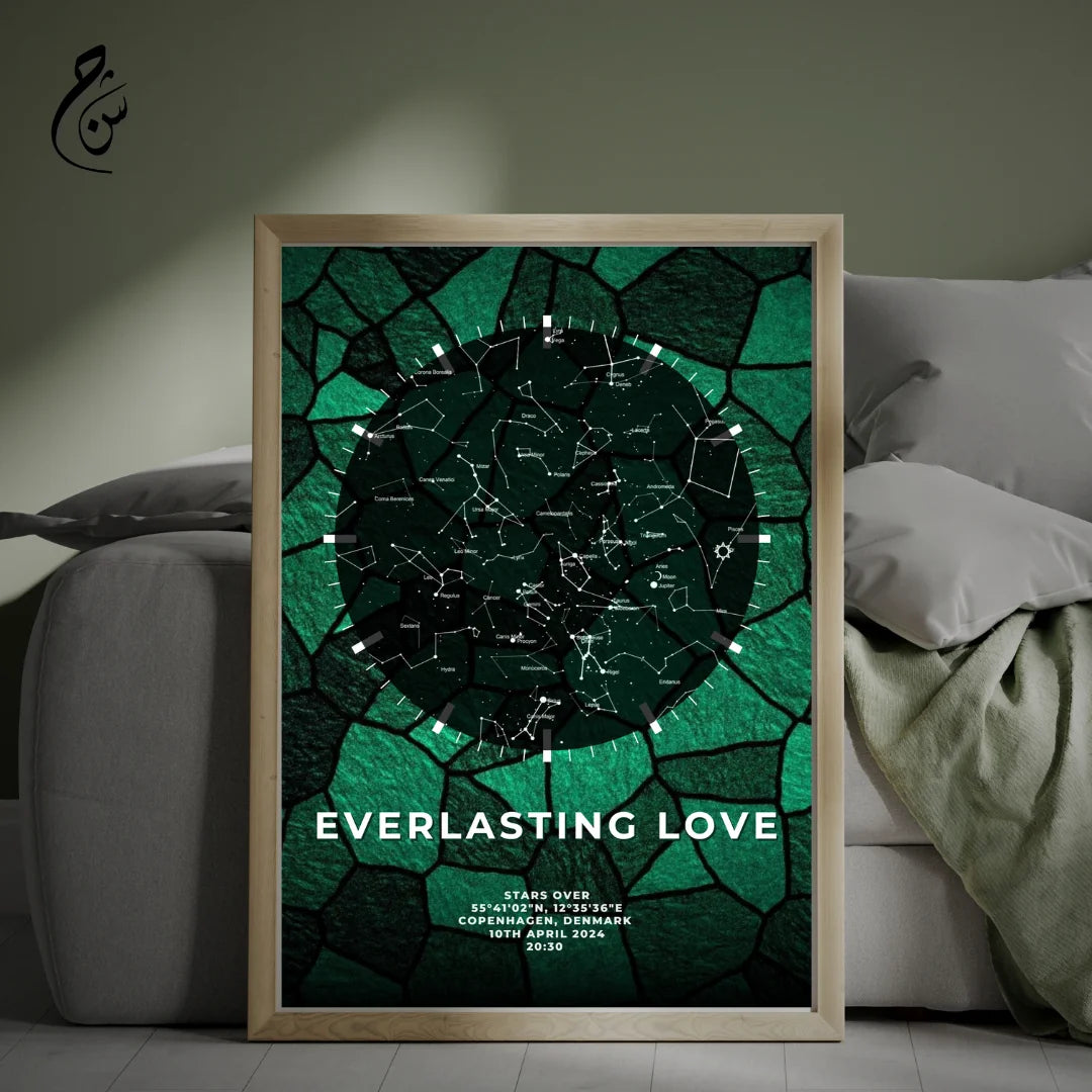 Green Mosaic Star Map