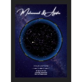 Blue Galaxy Star Map