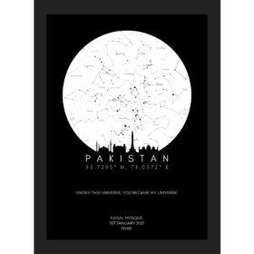 Dark Skyline of Pakistan Star Map