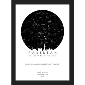 Light Skyline of Pakistan Star Map