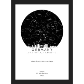 Light Skyline of Germany Star Map