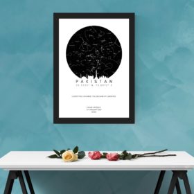 Light Skyline of Pakistan Star Map