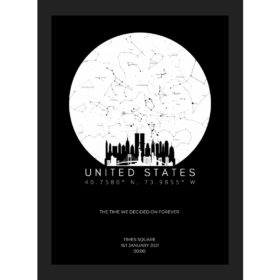 Dark Skyline of US Star Map