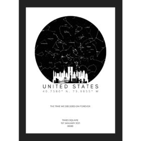 Light Skyline of US Star Map