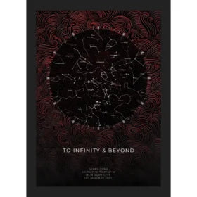 Maroon Swirl Star Map