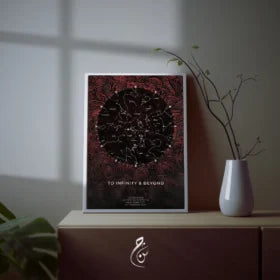 Maroon Swirl Star Map