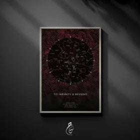 Maroon Swirl Star Map