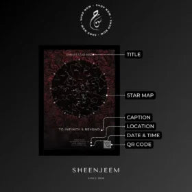 Maroon Swirl Star Map