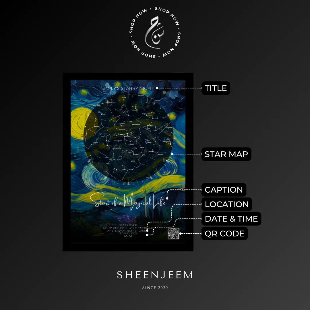 Starry Night Star Map