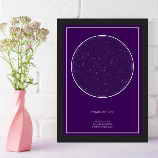 Star Map Purple Wallpaper