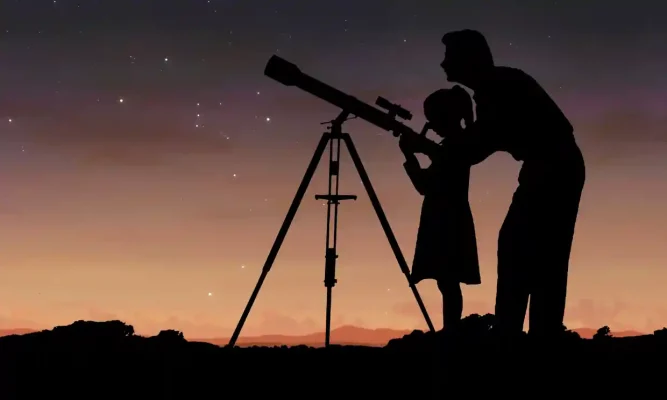 Father Daughter Stargazing