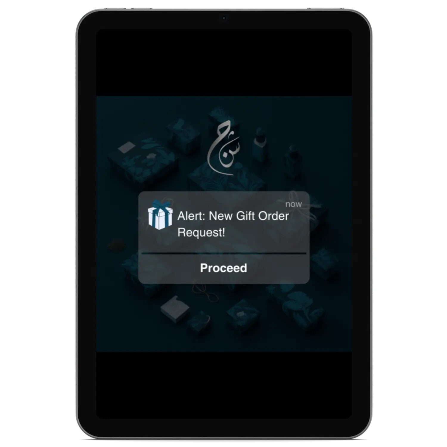 iPad with a Sheen Jeem New Order Notification