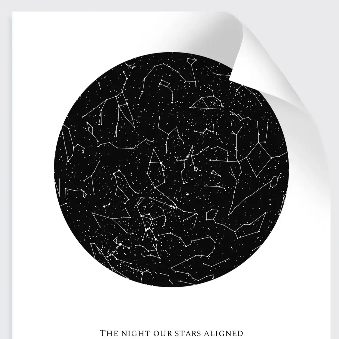 Premium Print of a Star Map