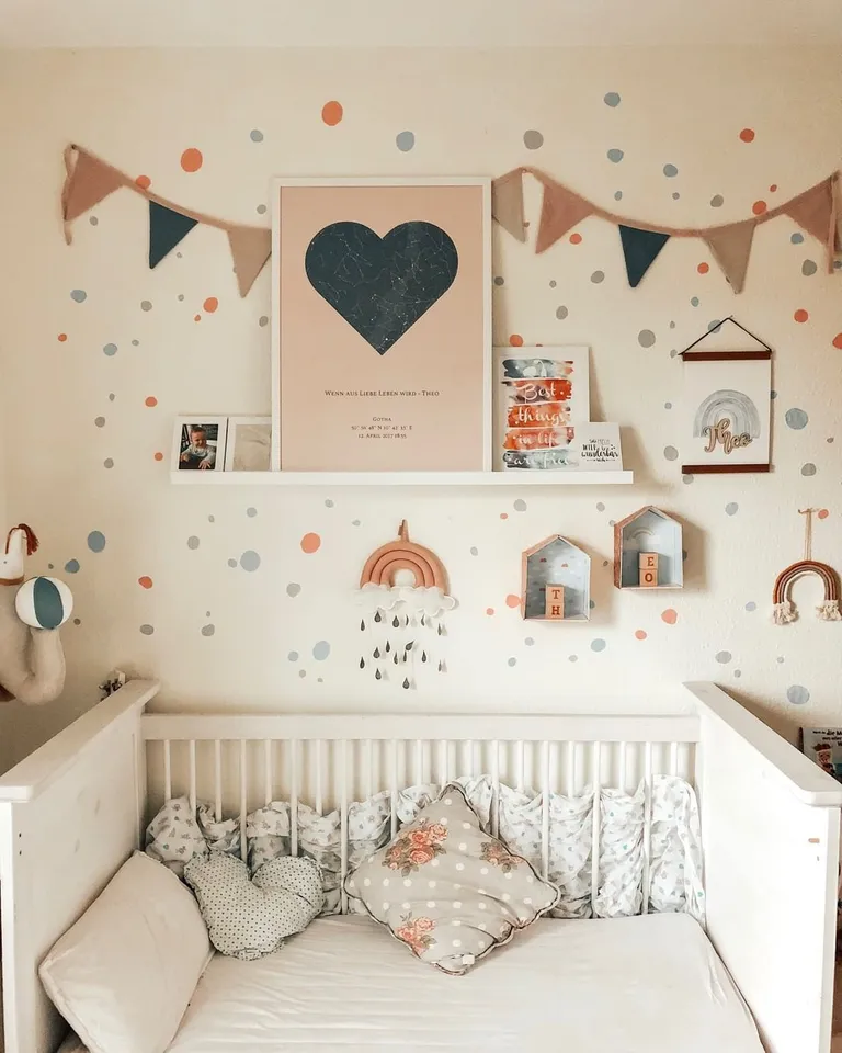 Star Map Hung on top of a baby bed
