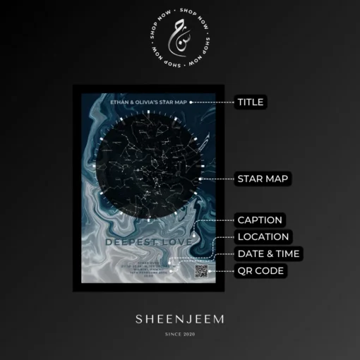 Crystal Lux Star Map with Options and Customizations