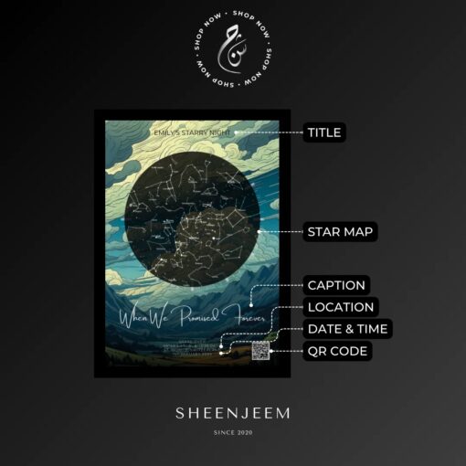 Dreamy Valley Star Map with Options and Customizations